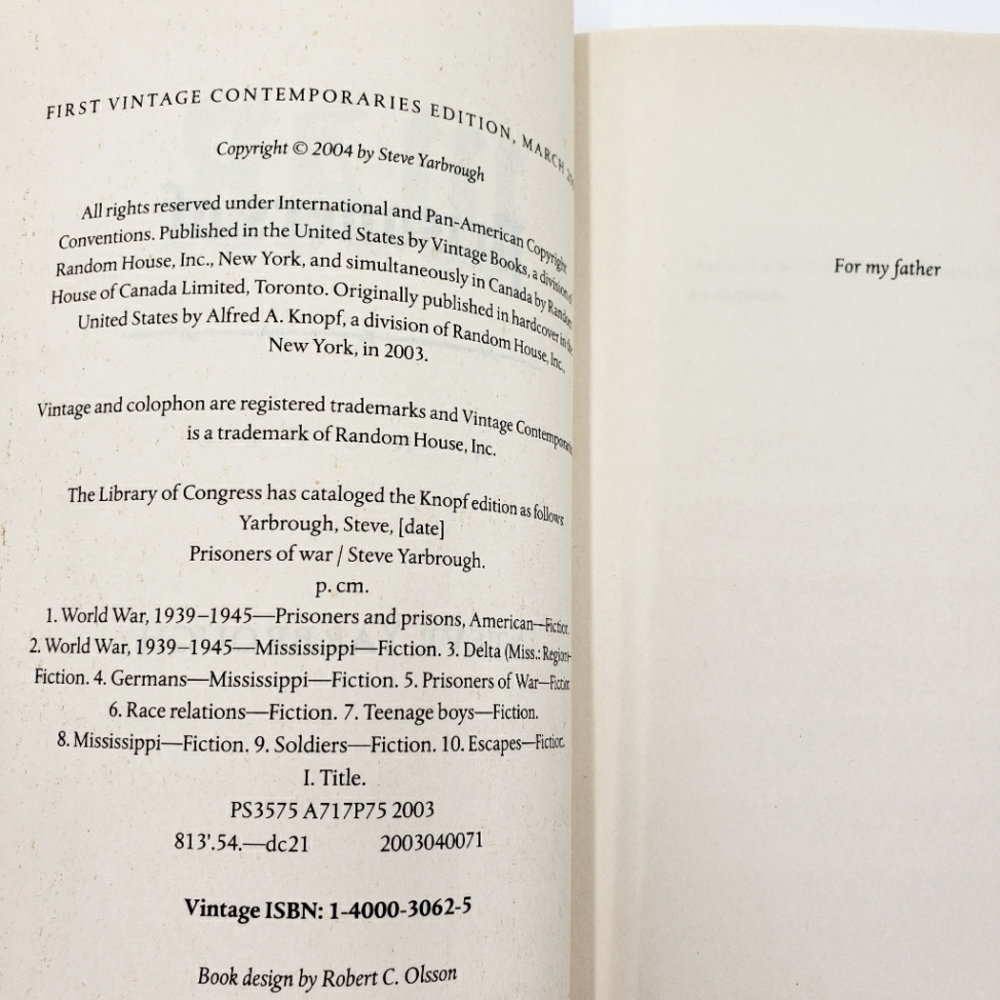 3/$12 Prisoners Of War Paperback Book Steve Yarbrough - Picture 4 of 8